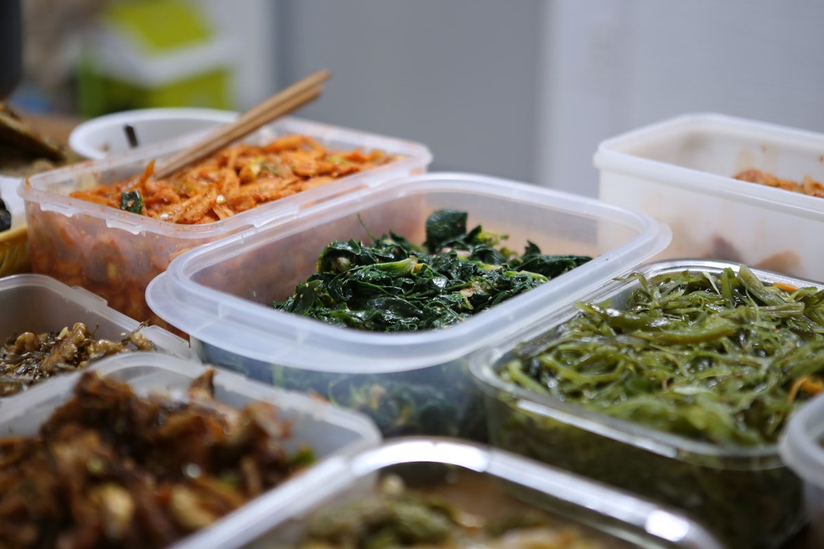 Healthy meal prep ingredients